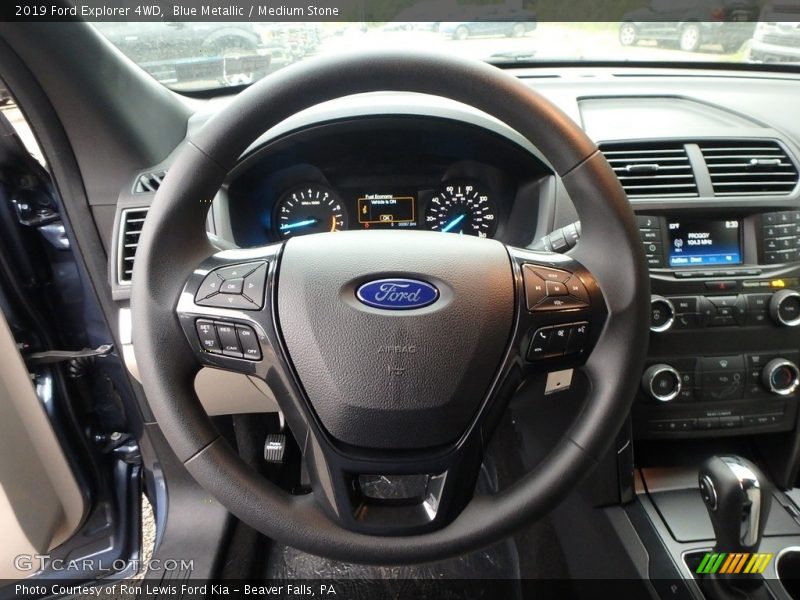 Blue Metallic / Medium Stone 2019 Ford Explorer 4WD