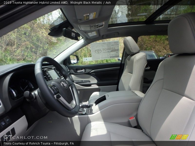 Front Seat of 2019 Highlander Hybrid Limited AWD