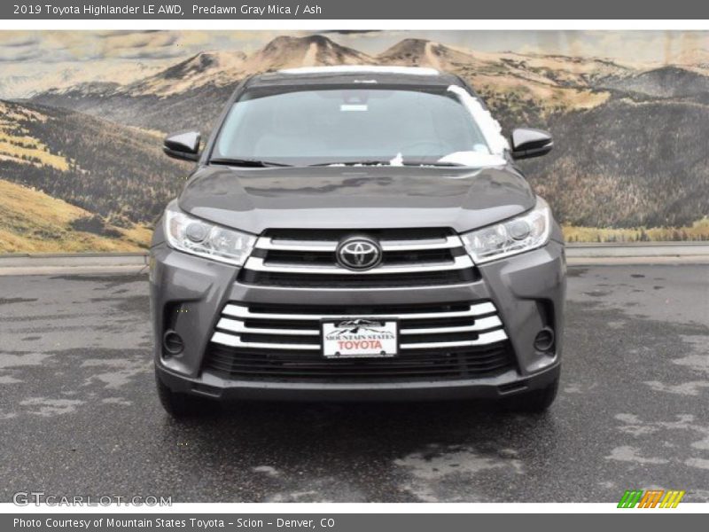 Predawn Gray Mica / Ash 2019 Toyota Highlander LE AWD