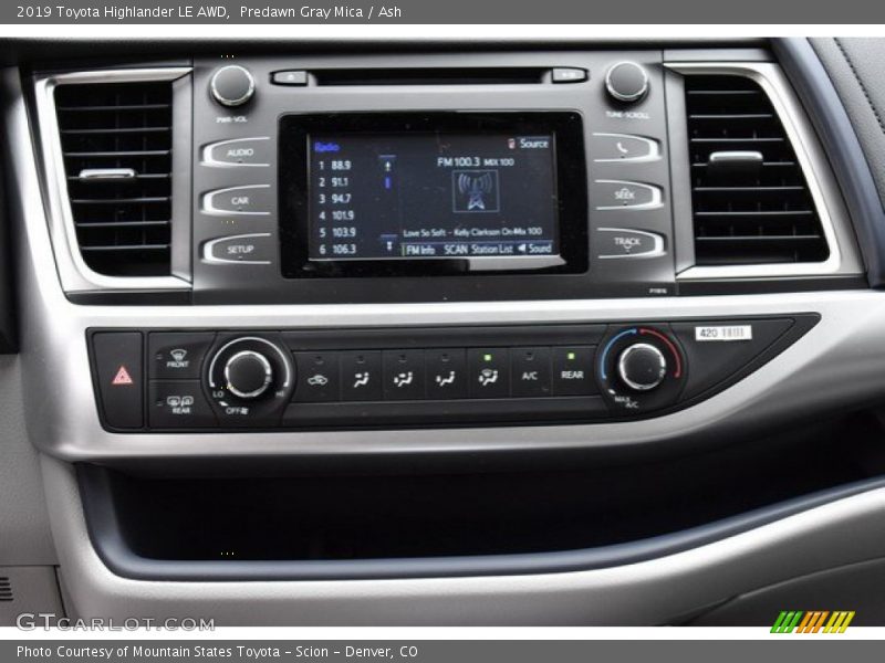 Predawn Gray Mica / Ash 2019 Toyota Highlander LE AWD