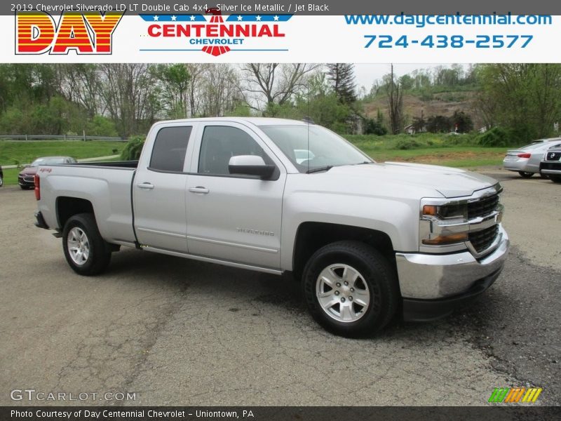Silver Ice Metallic / Jet Black 2019 Chevrolet Silverado LD LT Double Cab 4x4
