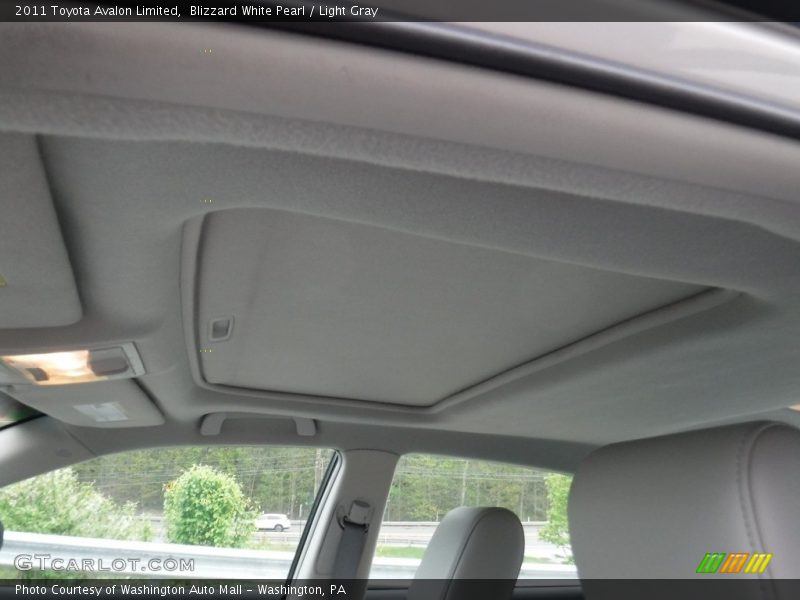Blizzard White Pearl / Light Gray 2011 Toyota Avalon Limited