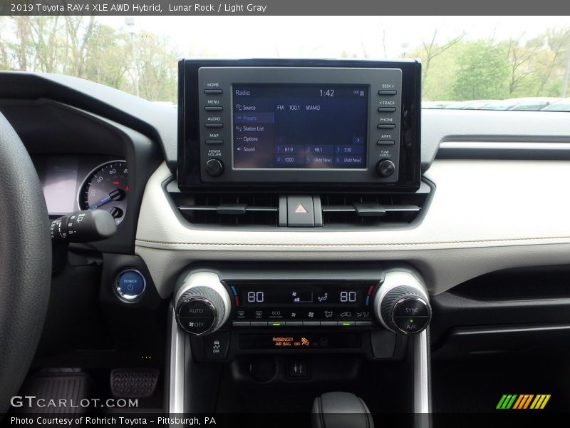 Controls of 2019 RAV4 XLE AWD Hybrid