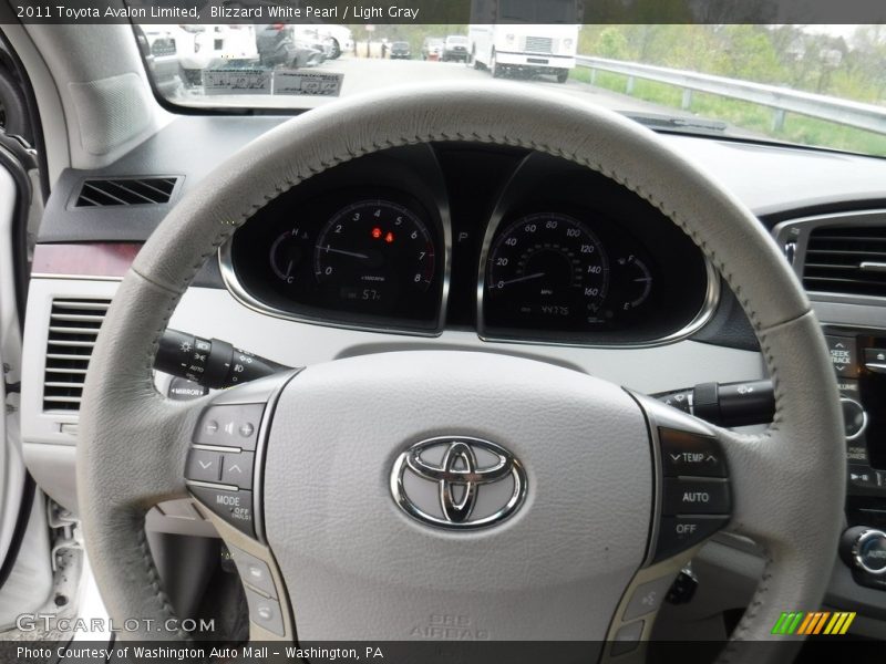 Blizzard White Pearl / Light Gray 2011 Toyota Avalon Limited