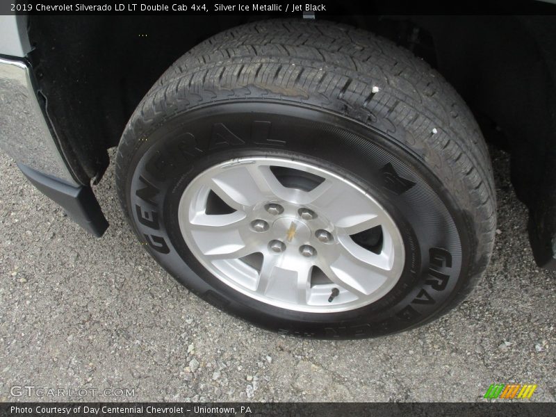 Silver Ice Metallic / Jet Black 2019 Chevrolet Silverado LD LT Double Cab 4x4
