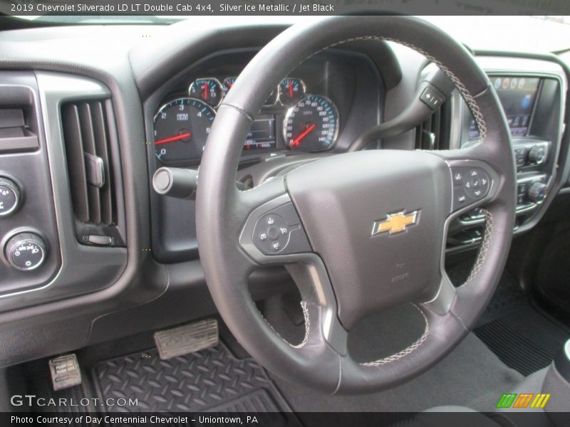 Silver Ice Metallic / Jet Black 2019 Chevrolet Silverado LD LT Double Cab 4x4