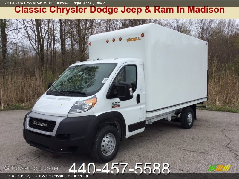 Bright White / Black 2019 Ram ProMaster 3500 Cutaway