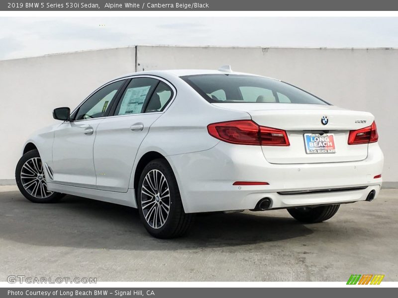 Alpine White / Canberra Beige/Black 2019 BMW 5 Series 530i Sedan