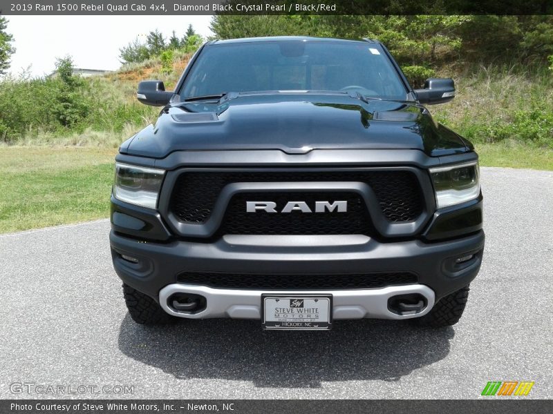 Diamond Black Crystal Pearl / Black/Red 2019 Ram 1500 Rebel Quad Cab 4x4