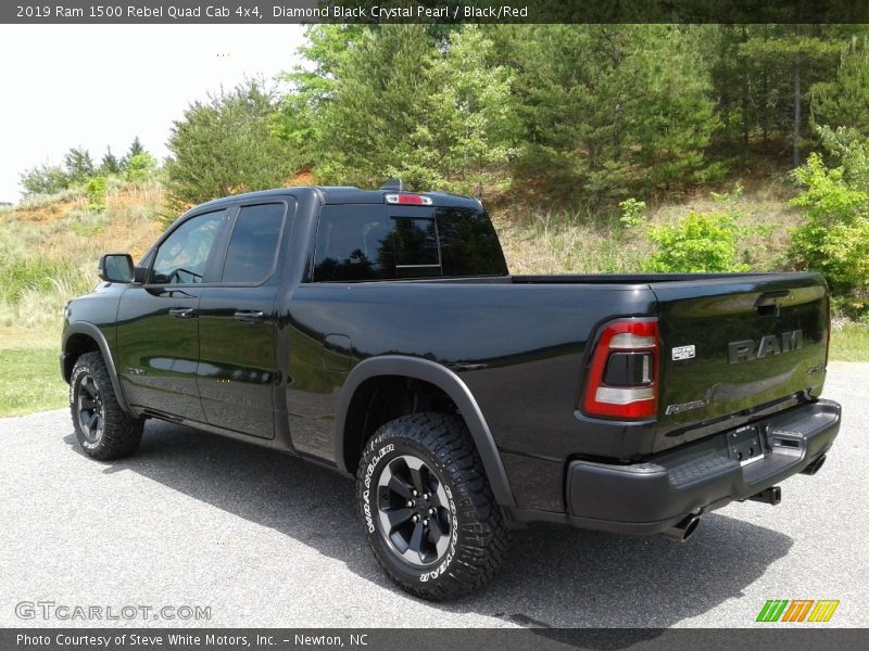 Diamond Black Crystal Pearl / Black/Red 2019 Ram 1500 Rebel Quad Cab 4x4