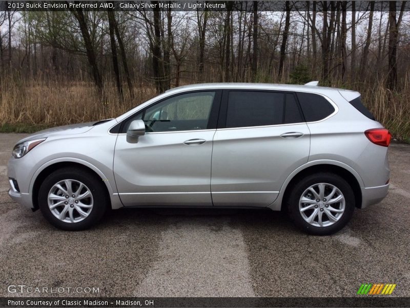 Galaxy Silver Metallic / Light Neutral 2019 Buick Envision Preferred AWD