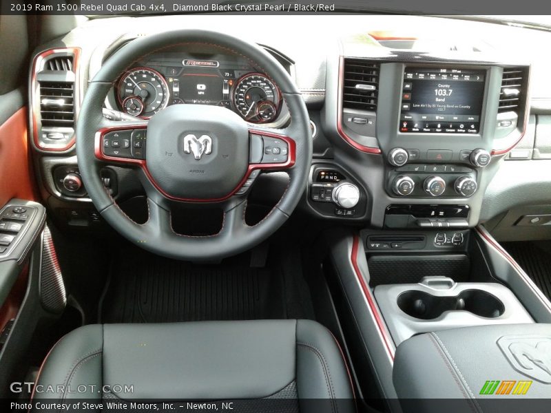 Dashboard of 2019 1500 Rebel Quad Cab 4x4