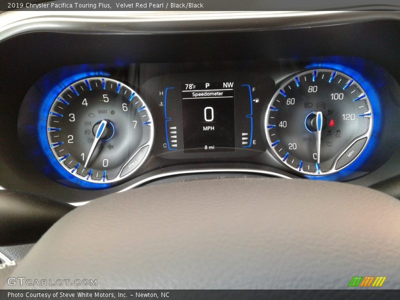 Velvet Red Pearl / Black/Black 2019 Chrysler Pacifica Touring Plus