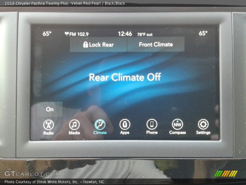 Velvet Red Pearl / Black/Black 2019 Chrysler Pacifica Touring Plus