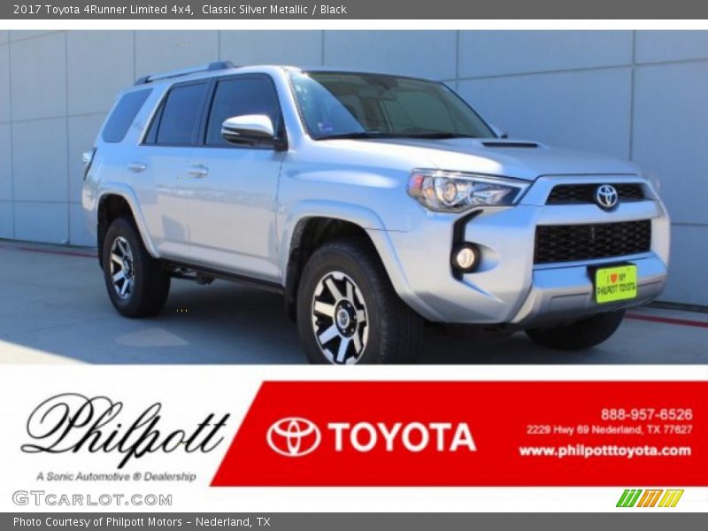 Classic Silver Metallic / Black 2017 Toyota 4Runner Limited 4x4