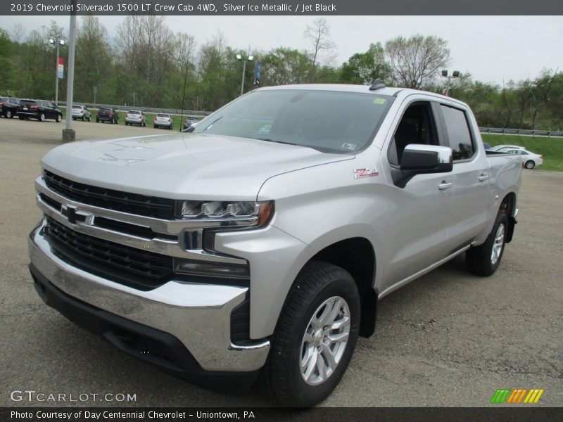 Silver Ice Metallic / Jet Black 2019 Chevrolet Silverado 1500 LT Crew Cab 4WD