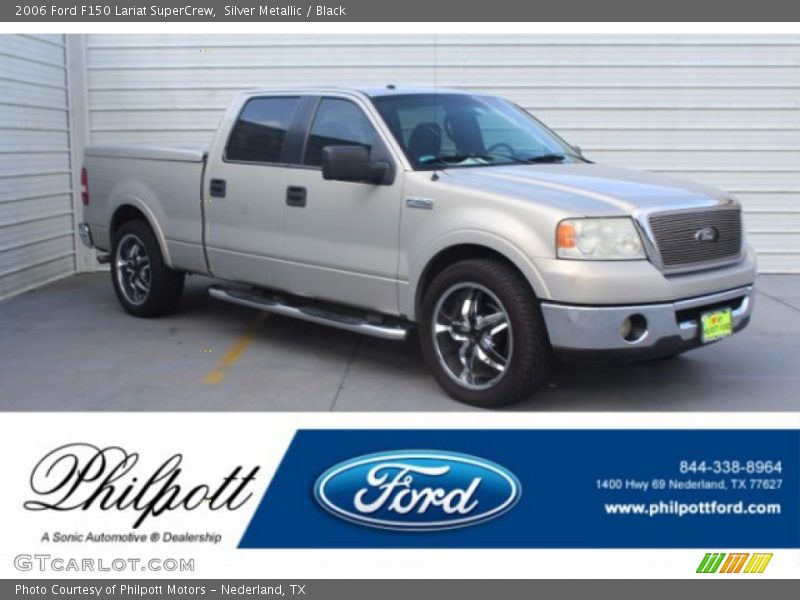 Silver Metallic / Black 2006 Ford F150 Lariat SuperCrew