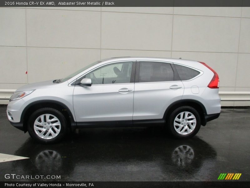 Alabaster Silver Metallic / Black 2016 Honda CR-V EX AWD