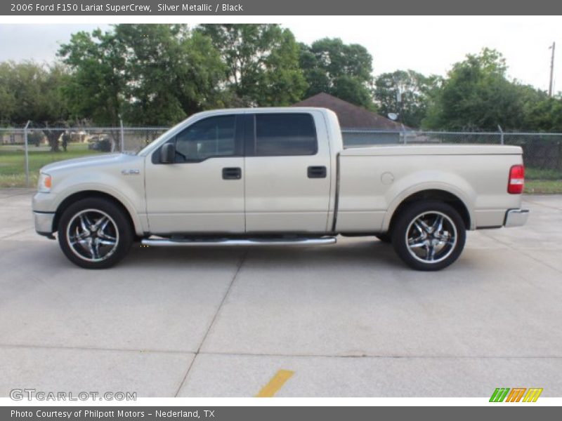 Silver Metallic / Black 2006 Ford F150 Lariat SuperCrew