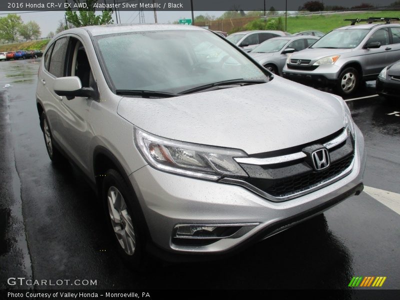 Alabaster Silver Metallic / Black 2016 Honda CR-V EX AWD