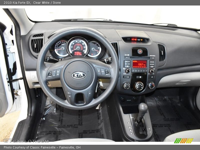 Clear White / Stone 2010 Kia Forte EX