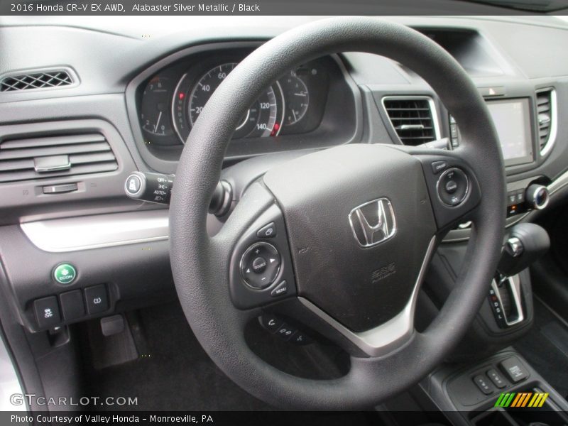 Alabaster Silver Metallic / Black 2016 Honda CR-V EX AWD