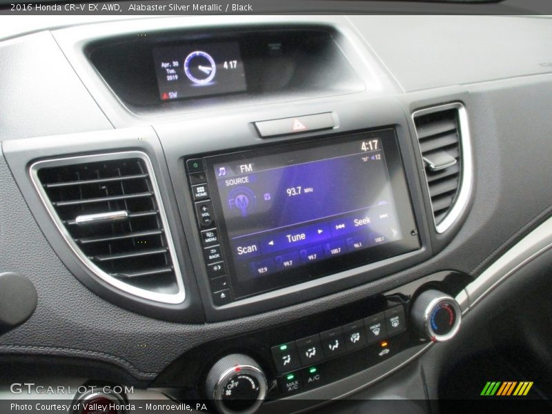 Alabaster Silver Metallic / Black 2016 Honda CR-V EX AWD