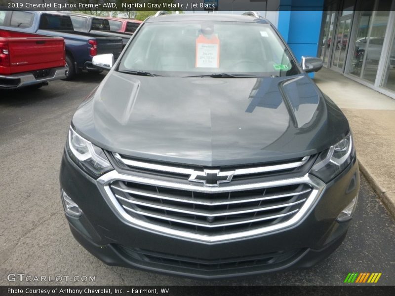 Nightfall Gray Metallic / Jet Black 2019 Chevrolet Equinox Premier AWD