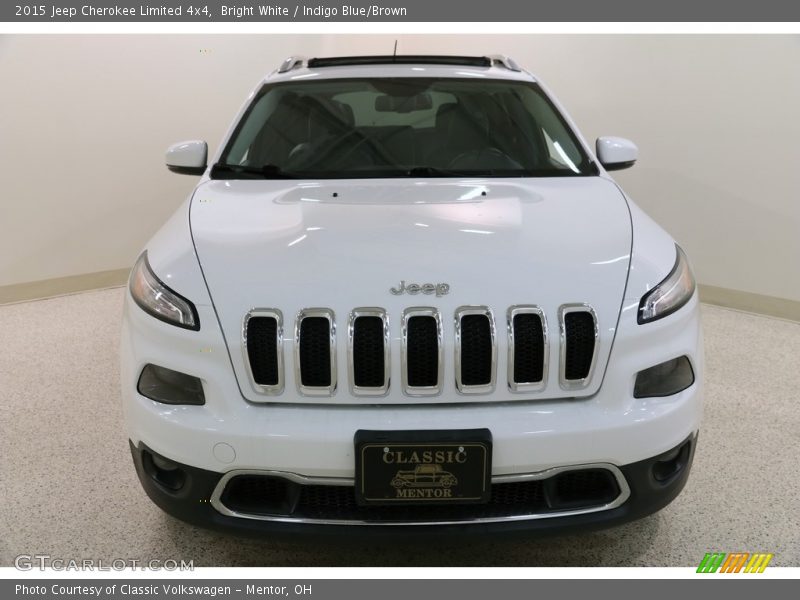 Bright White / Indigo Blue/Brown 2015 Jeep Cherokee Limited 4x4