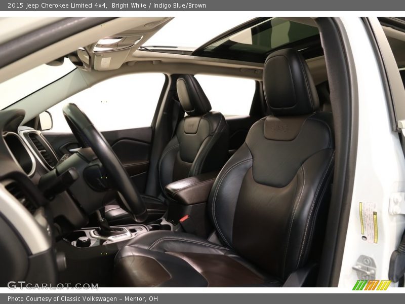 Bright White / Indigo Blue/Brown 2015 Jeep Cherokee Limited 4x4