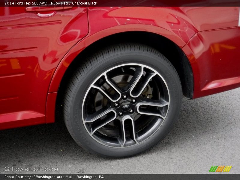 Ruby Red / Charcoal Black 2014 Ford Flex SEL AWD