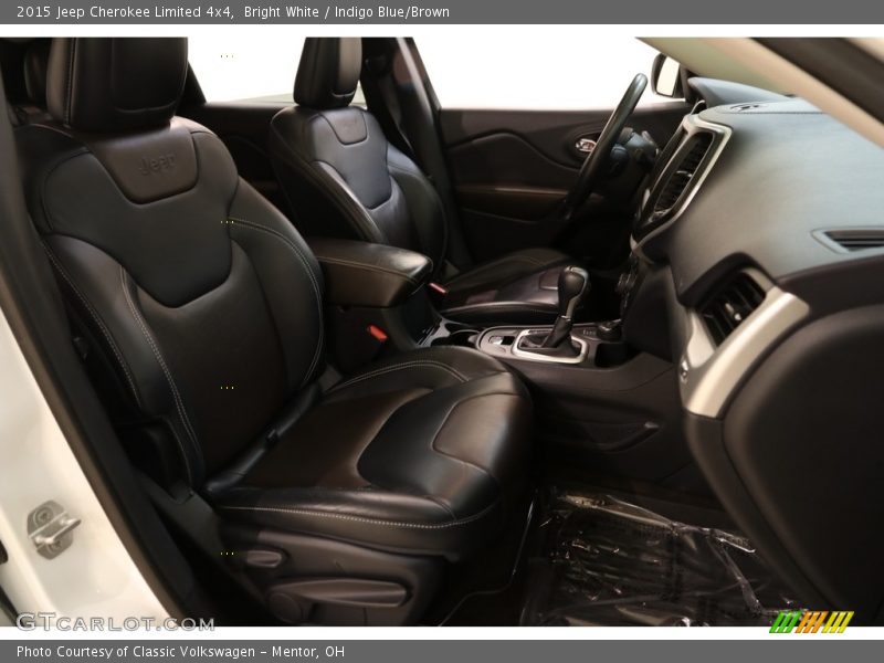 Bright White / Indigo Blue/Brown 2015 Jeep Cherokee Limited 4x4