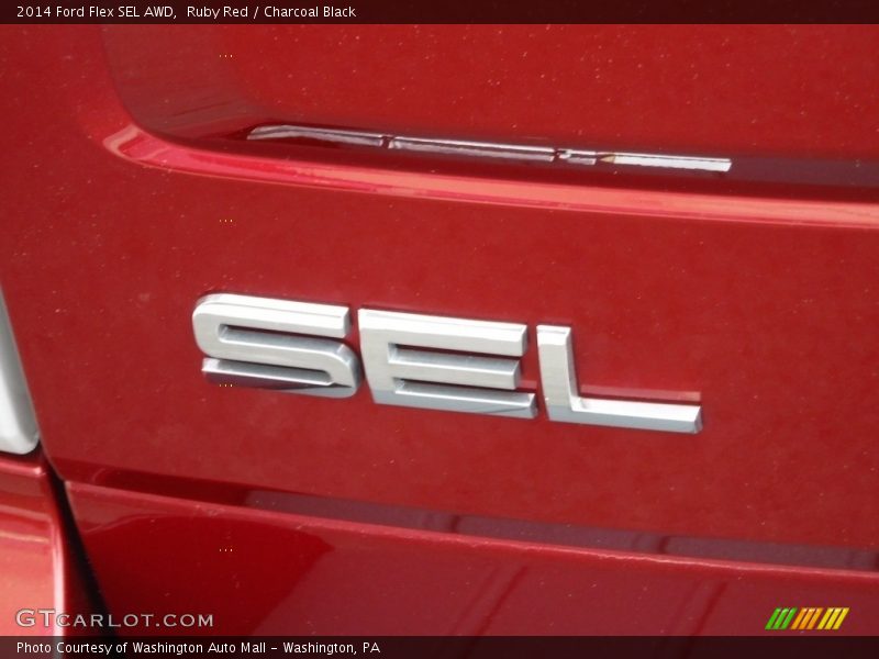 Ruby Red / Charcoal Black 2014 Ford Flex SEL AWD