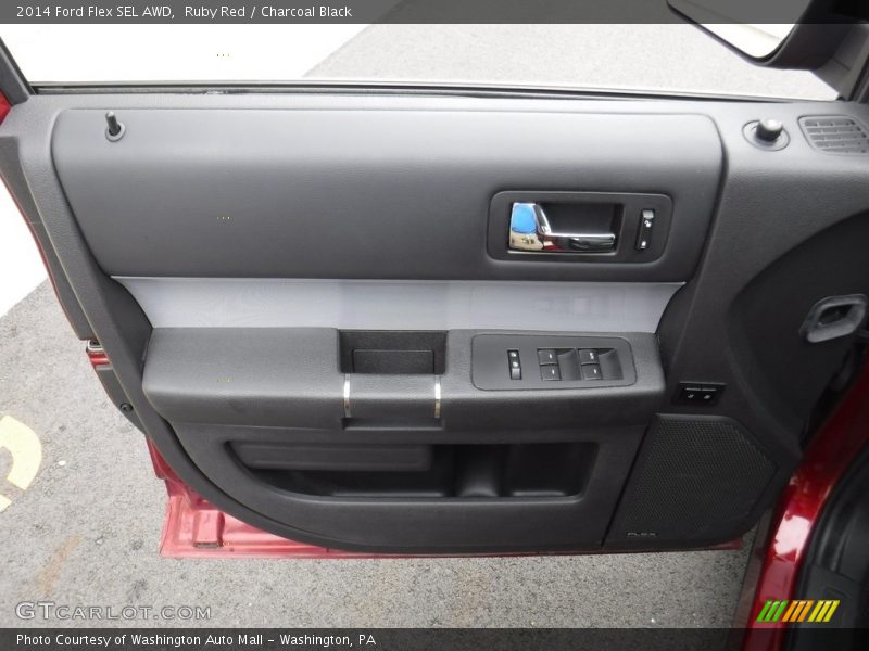 Ruby Red / Charcoal Black 2014 Ford Flex SEL AWD