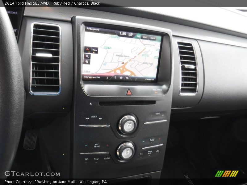 Ruby Red / Charcoal Black 2014 Ford Flex SEL AWD