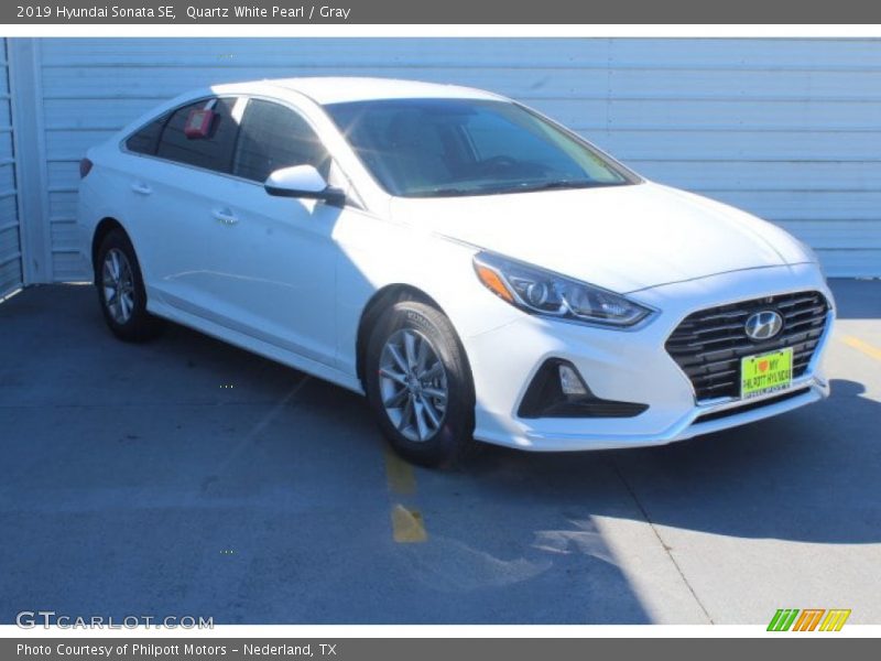 Quartz White Pearl / Gray 2019 Hyundai Sonata SE