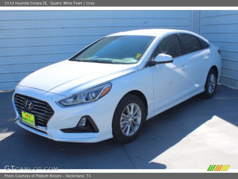 Quartz White Pearl / Gray 2019 Hyundai Sonata SE