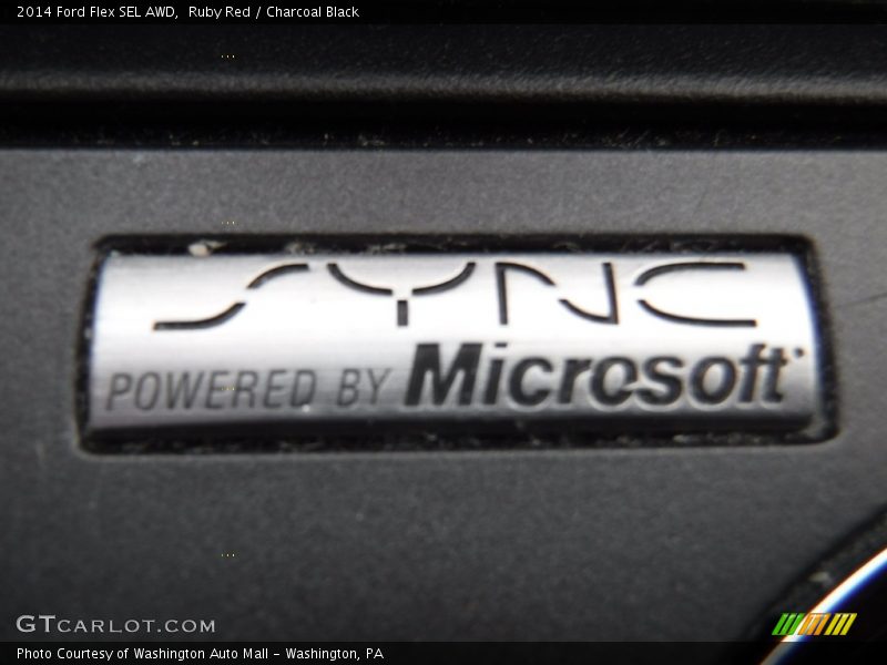 Ruby Red / Charcoal Black 2014 Ford Flex SEL AWD