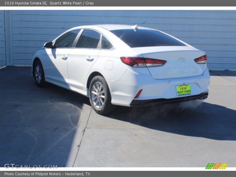 Quartz White Pearl / Gray 2019 Hyundai Sonata SE