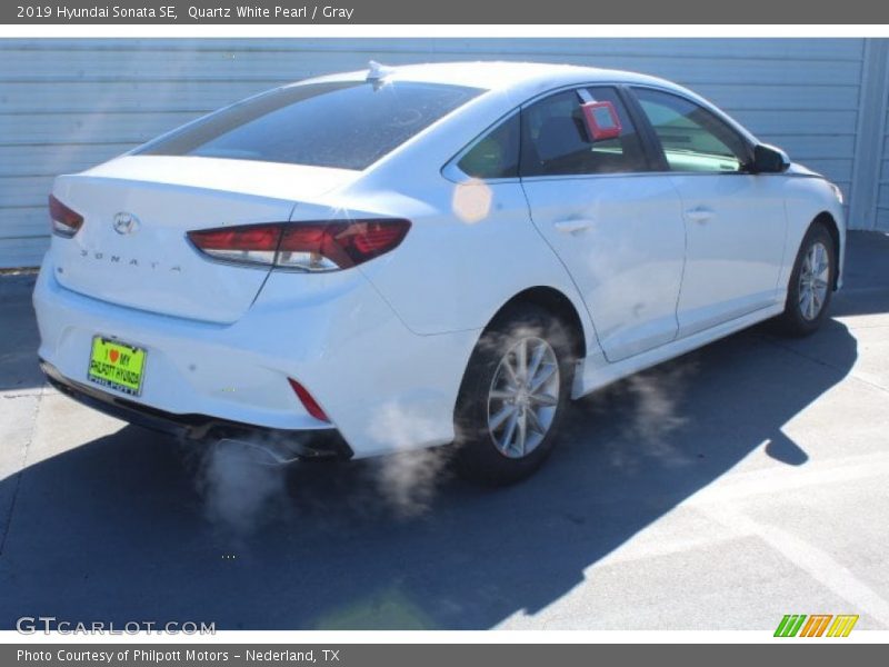 Quartz White Pearl / Gray 2019 Hyundai Sonata SE