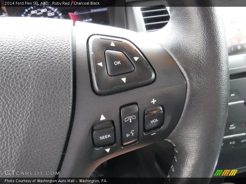 Ruby Red / Charcoal Black 2014 Ford Flex SEL AWD