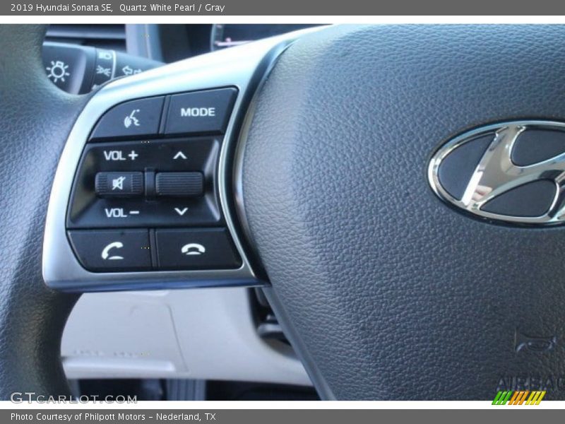 Quartz White Pearl / Gray 2019 Hyundai Sonata SE
