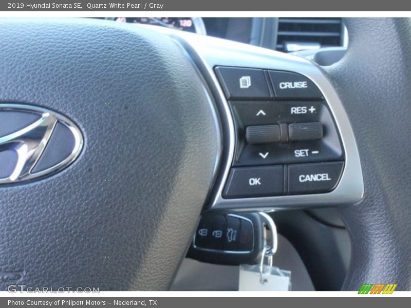 Quartz White Pearl / Gray 2019 Hyundai Sonata SE