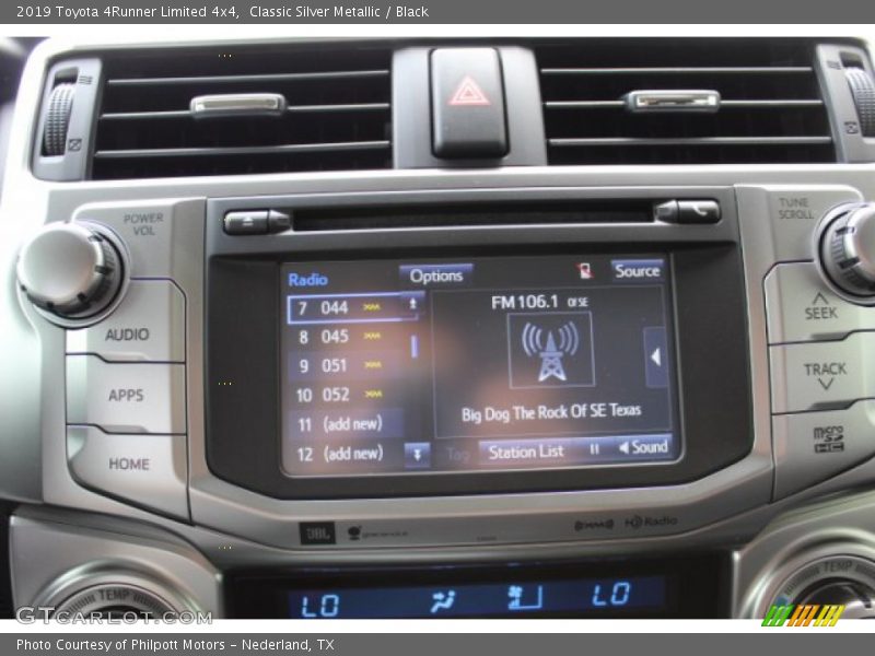 Controls of 2019 4Runner Limited 4x4
