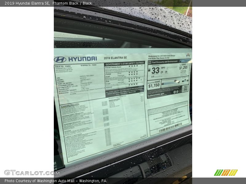 Phantom Black / Black 2019 Hyundai Elantra SE