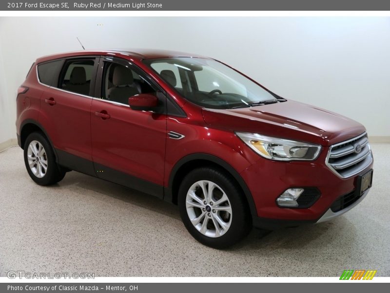 Ruby Red / Medium Light Stone 2017 Ford Escape SE