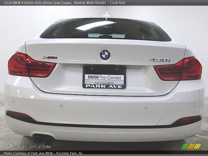 Mineral White Metallic / Coral Red 2019 BMW 4 Series 430i xDrive Gran Coupe