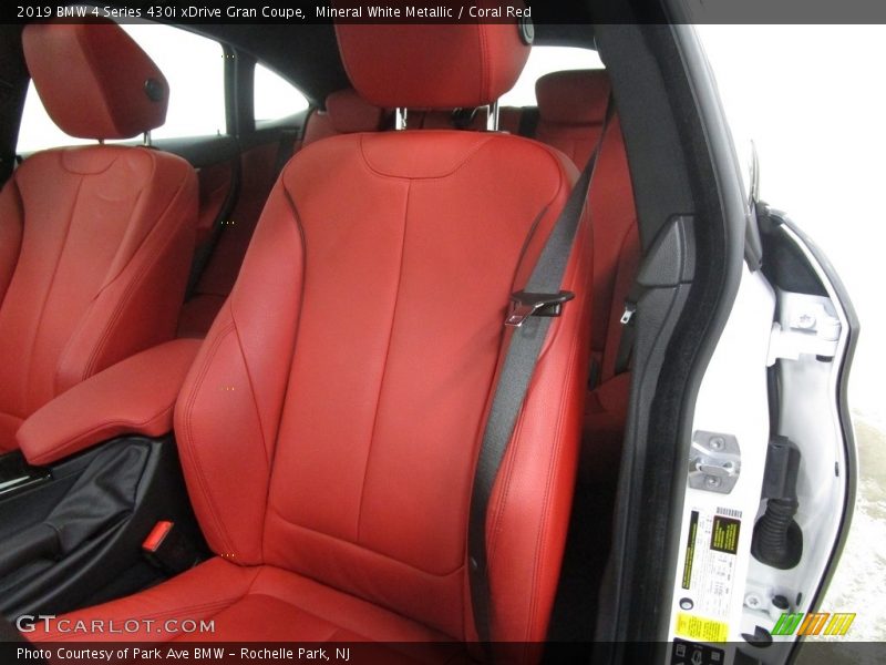 Mineral White Metallic / Coral Red 2019 BMW 4 Series 430i xDrive Gran Coupe