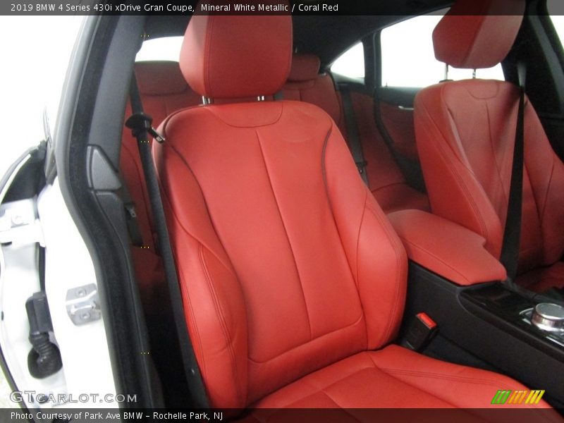 Mineral White Metallic / Coral Red 2019 BMW 4 Series 430i xDrive Gran Coupe