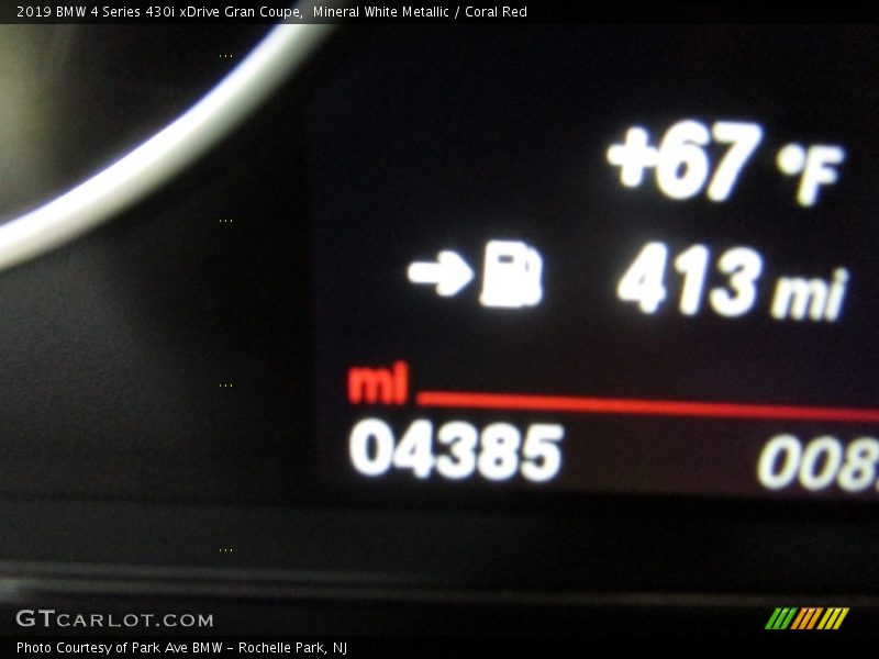 Mineral White Metallic / Coral Red 2019 BMW 4 Series 430i xDrive Gran Coupe